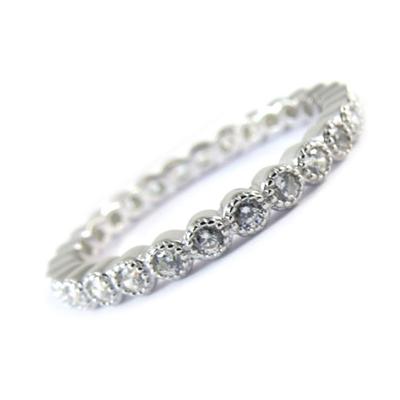 Silver Ring 'Pour La Vie' Silvery White (rhodium) - 2 Mm