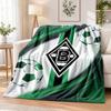Borussia Mönchengladbach Nadrukowany Koc Flanelowy Ciepły Komfort Rzut na Łóżko Do Wnętrz Dekoracja Domu