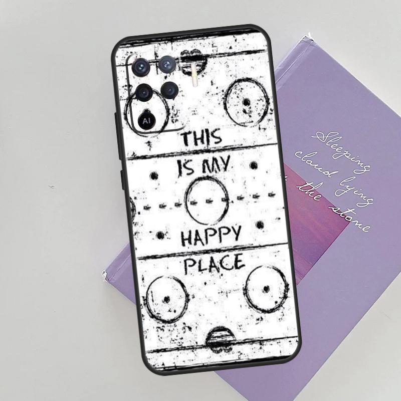 Ice Hockey Rink Phone Case For Oppo A96 A76 A16 A74 A53 A54 A94 A15 A17 A52 A72 A57S A58 A78 A98 A79 Cover
