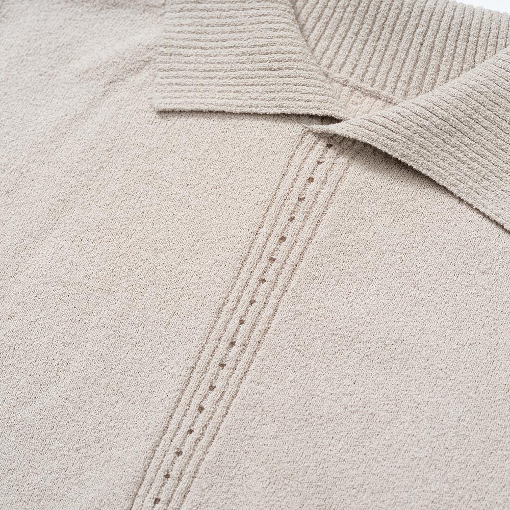EDWARDMAX Boucle Summer Cotton Collar Knit