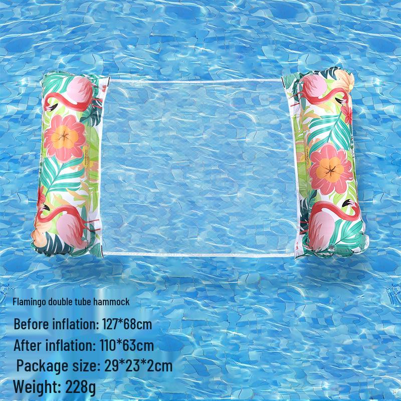 Nafukovací PVC lehátko: Skládací pruhované plavací lehátko