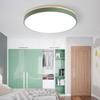 Japanese-Style LED Round Ceiling Light - Minimalist Wood Art for Bedroom & Living Room, Relaxed Nordic Warm Lighting