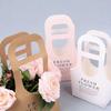 Foldable Waterproof Flower Bag Letter Box Kraft Paper Gift Bags 3Pcs Handbag