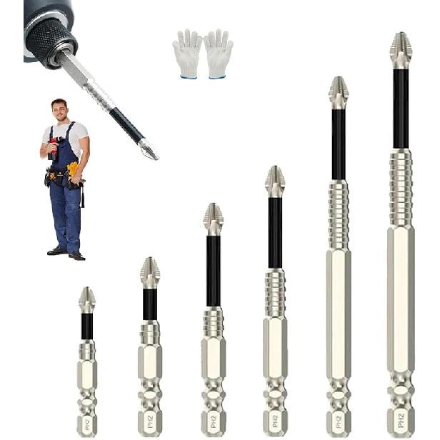 K5 Anti Slip Bit,K5 Impact Resistant Non Slip Bit,Anti Slip Ph2 Impact Driver Set,Stampopular Screwdriver Bits,Magnetic Non Slip Screw Driver Bits
