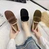 Winter versatile velvet soft-soled fashion Doudou shoes keep warm and one-pedal thickened women's shoes