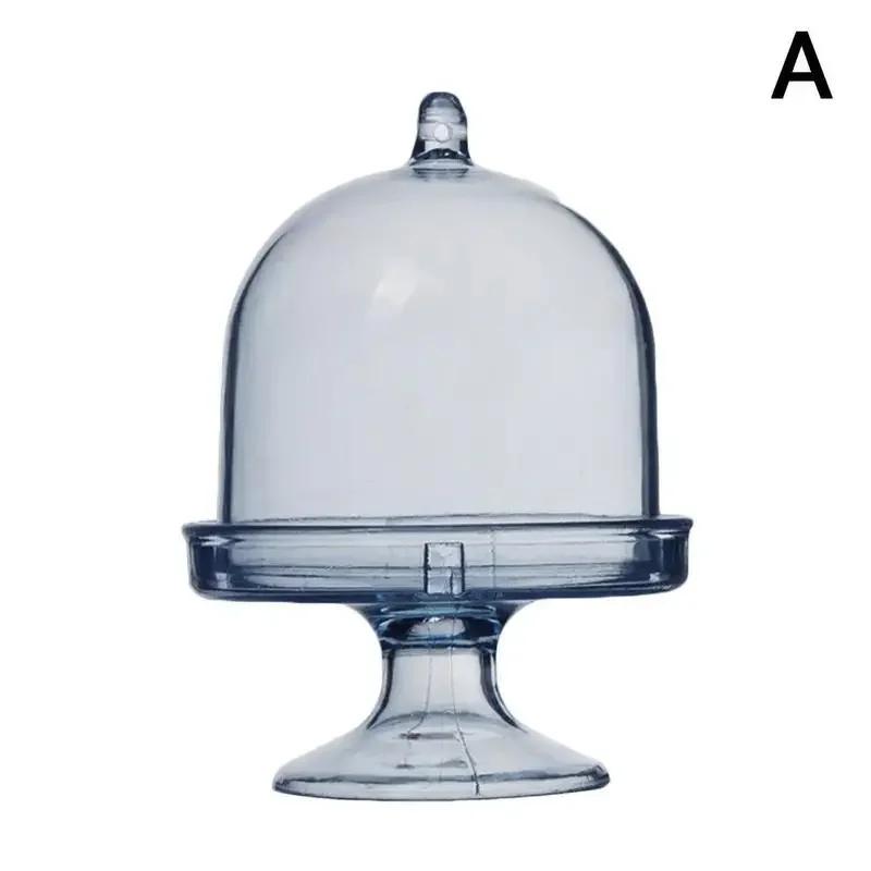 

Прозрачная пластиковая коробка для конфет, мини-круглая коробка для хранения своими руками, коробка для конфет, коробка для закусок на день рождения, декоративная коробка для детей 6 pcs синий