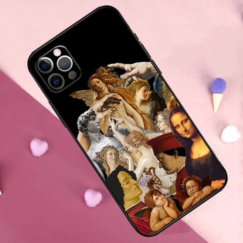 Renaissance Art Painting Phone Case For iPhone 17 Pro Max 11 14 15 16 Pro Max Plus 12 13 Mini 17 Air 16e Back Cover