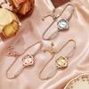 Fashion Women's Wristwatch Gold Bracelet Small Dial Elegant Watch New Cute Women Steel Bracelet Watch Quartz Wristwatch