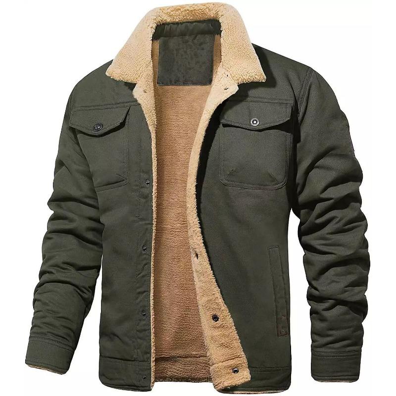 Men’s Fleece Lined Sherpa Cotton Work Jacket