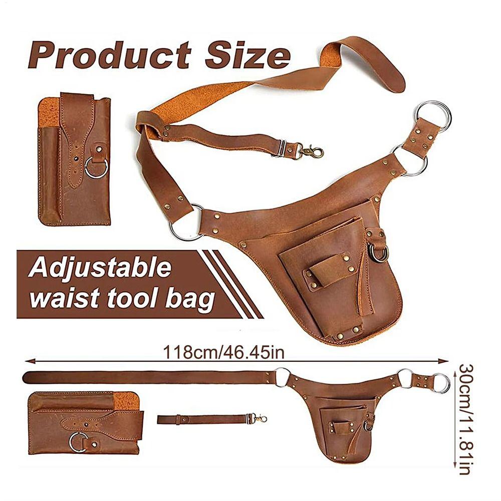 Rivet Decor Tool Pouch Punk Style Hip Bag Florist Tool Utility Belt  Outdoor Activities