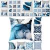 Luxurious Blue Simple Pattern Pillow Cases For Home Decor Car And Sofa