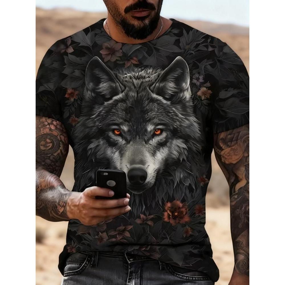 3D animal T-shirt short sleeved T-shirt