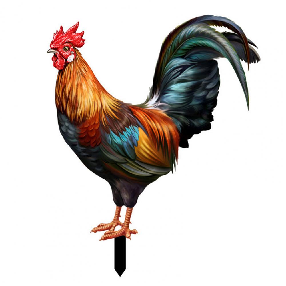 Ornamental Eco-friendly Rooster Decor Garden Statue Chicken for Garden