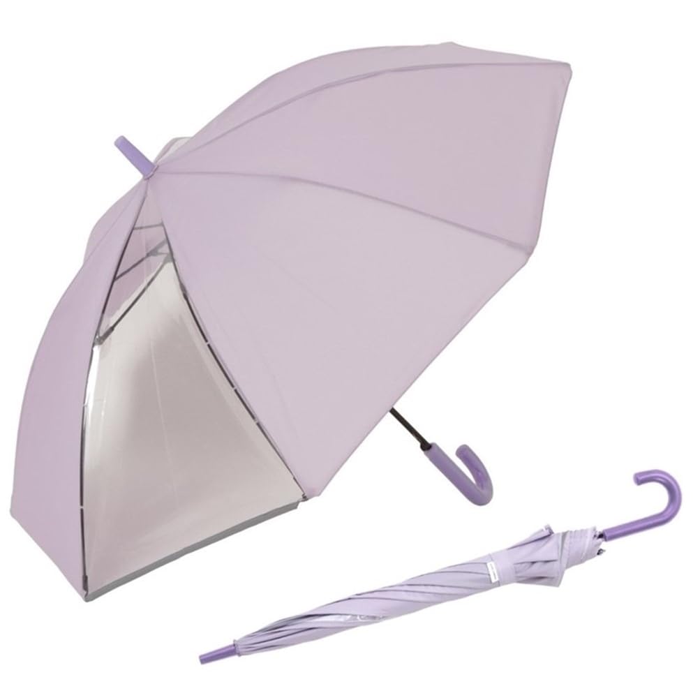 Ogawa Purple with Safety Reflective and Name Rounded Tip for for Boys and Cynthia 53325 Kids' Umbrella, 50cm, Window, Tape, Band, Safety, Girls,