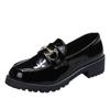 Women's new small leather shoes in spring and autumn, women's muffin soles, lazy people pedal single shoes with one foot