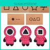 Round Game Squid Six Invitation Card Pop It Simple Dimple Stress Toys Reliever