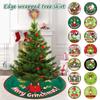 Christmas Tree Skirt Creative Exquisite Printing Santa Clauss Tree Bottom Decoration Christmas Supplies Ornaments