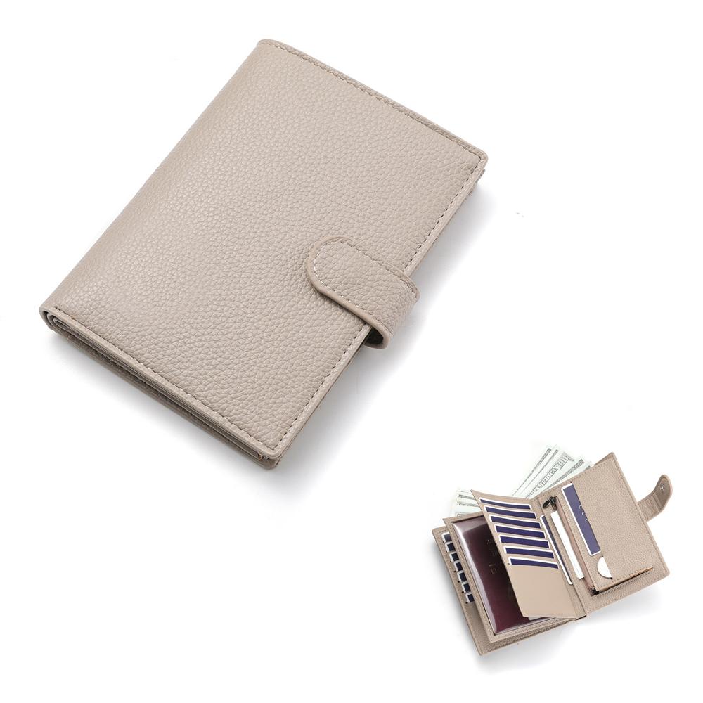 Stylish Travel Leather Passport Bag Multi-Card Card Holder Portable Multi-Function Men's Wallet