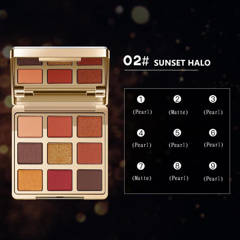 Paleta de fard de pleoape cu 9 culori Mirage Quicksand Starry Sky Impermeabil de lungă durată Nu este ușor de îndepărtat Machiajul, fără pete