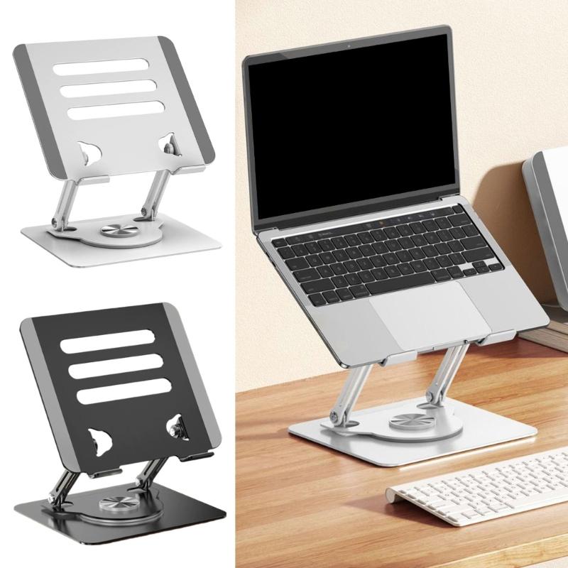 Ergonomic Height Adjustable Stand for Laptops Tablets Holder 360 Rotation Quick Assembly Comfortable Viewing