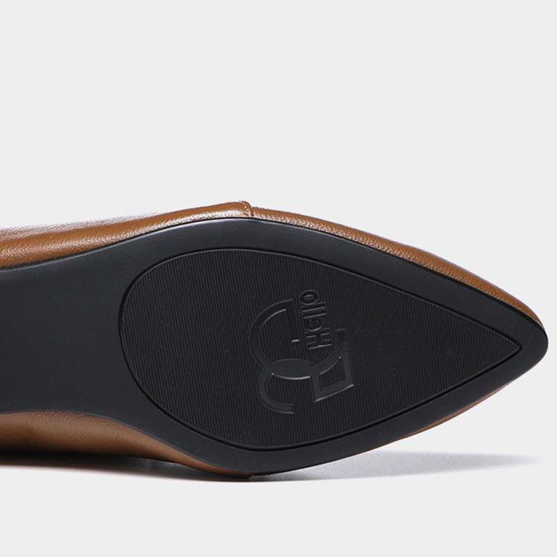 Soft Leather Carved Hollow Women's Leather Shoes Moccasin Work Shoes Cusp Thick Heel Soft Sole Sandals Comfortable Fashion Spring Summer