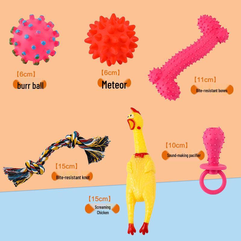 Bite-Resistant Plush Squeaky Chicken Toy for Teething Puppies and Small Dogs