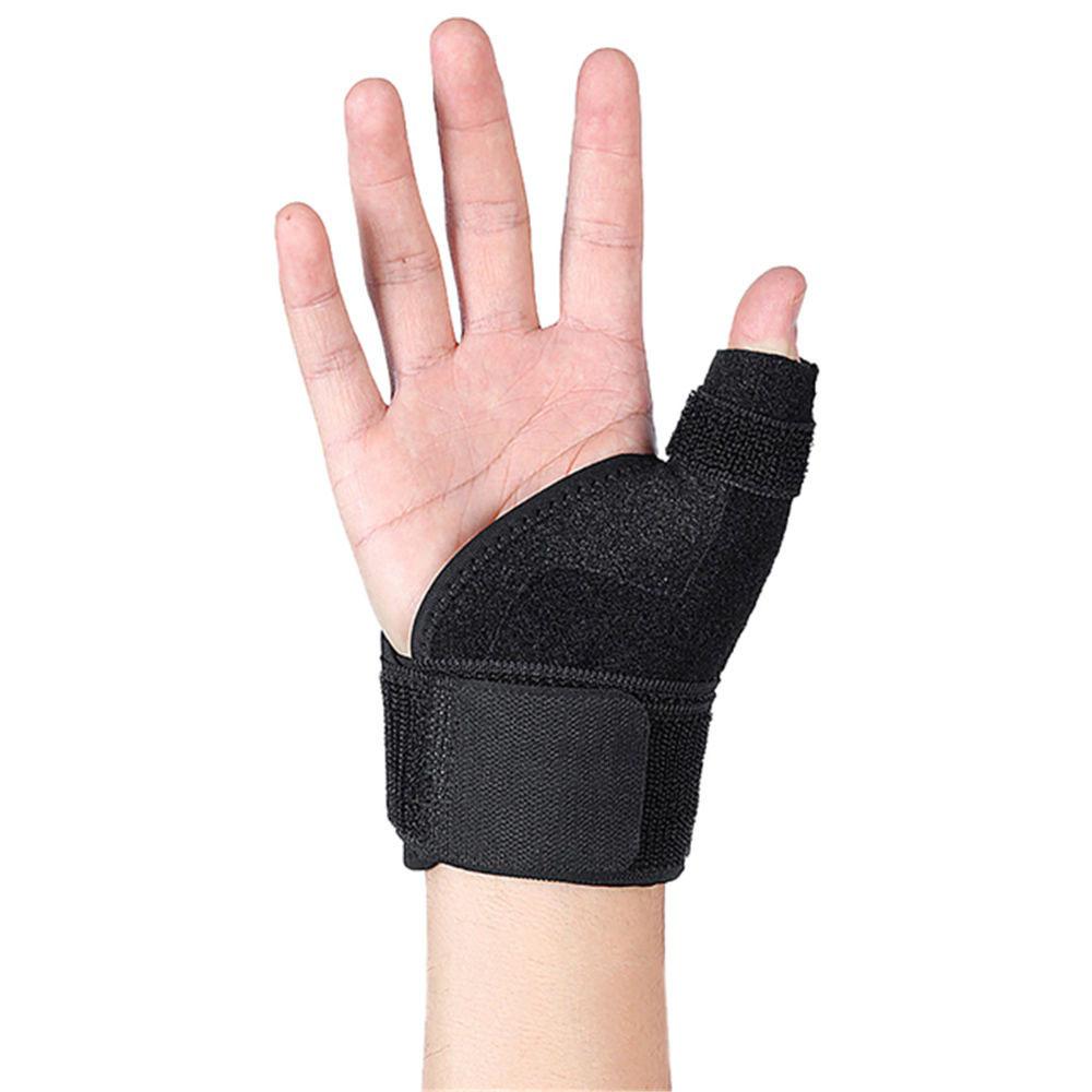

1Pcs Thumbs Support Adjustable Wrist Protector Double Spring Support Sport Sprain Injury Tendon Recovery Finger Brace Men Women Right Hand чорний