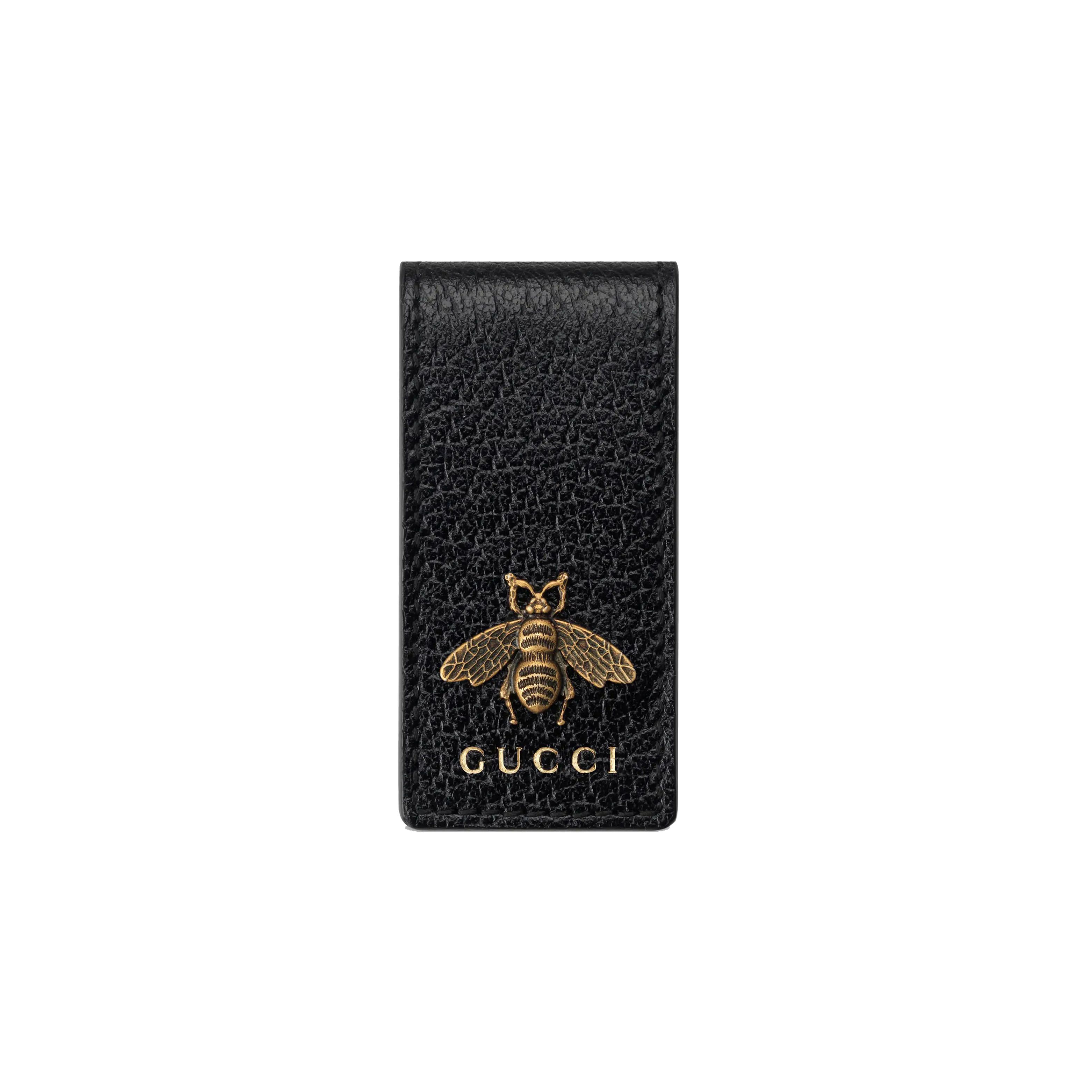 Gucci Animalier Series Vintage Gold Hardware Leather Wallet Men wallet Black 522914-DJ20T-1000 Box(Basic Set+Box)