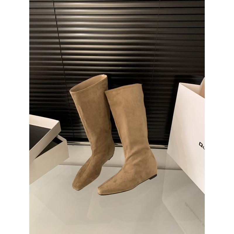 Autumn and winter suede women`s thin