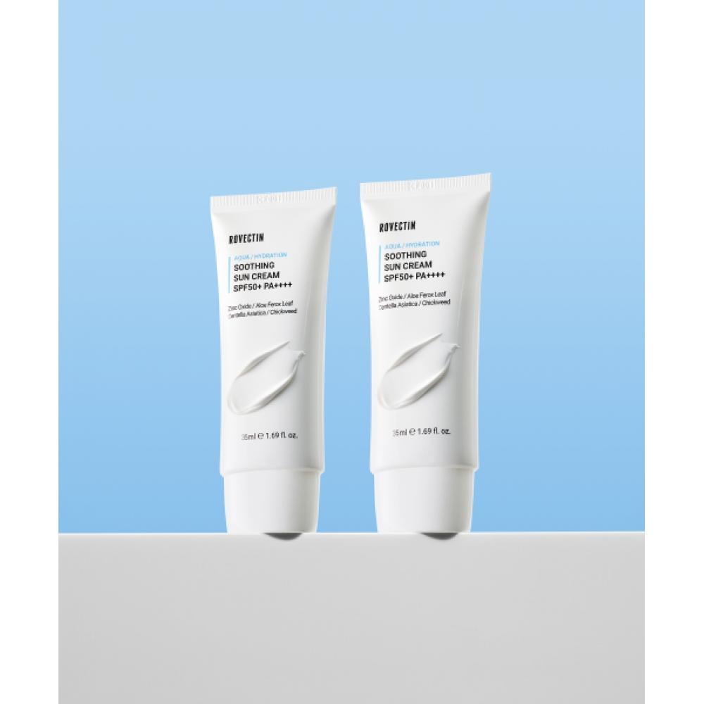 Rovectin Aqua Soothing Sun Cream Spf50+ Pa++++ 50ml Double Set NONE