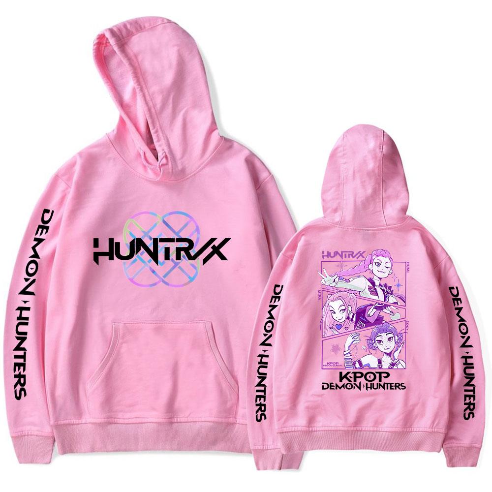 Fashion Men Women Hoodie Streetwear Casual KPop Demon Hunters Printed Hooded Pullover Sweatshirts