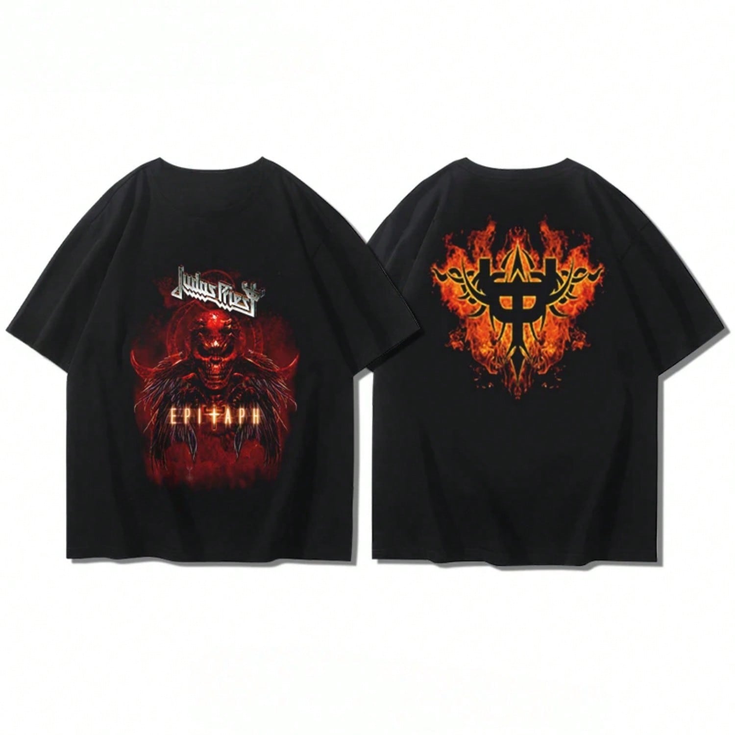 British Judas Priest Judas Saints Band Short Sleeve s Summer Rock Heavy Metal Comfortable Cotton T-Shirt S разноцветный