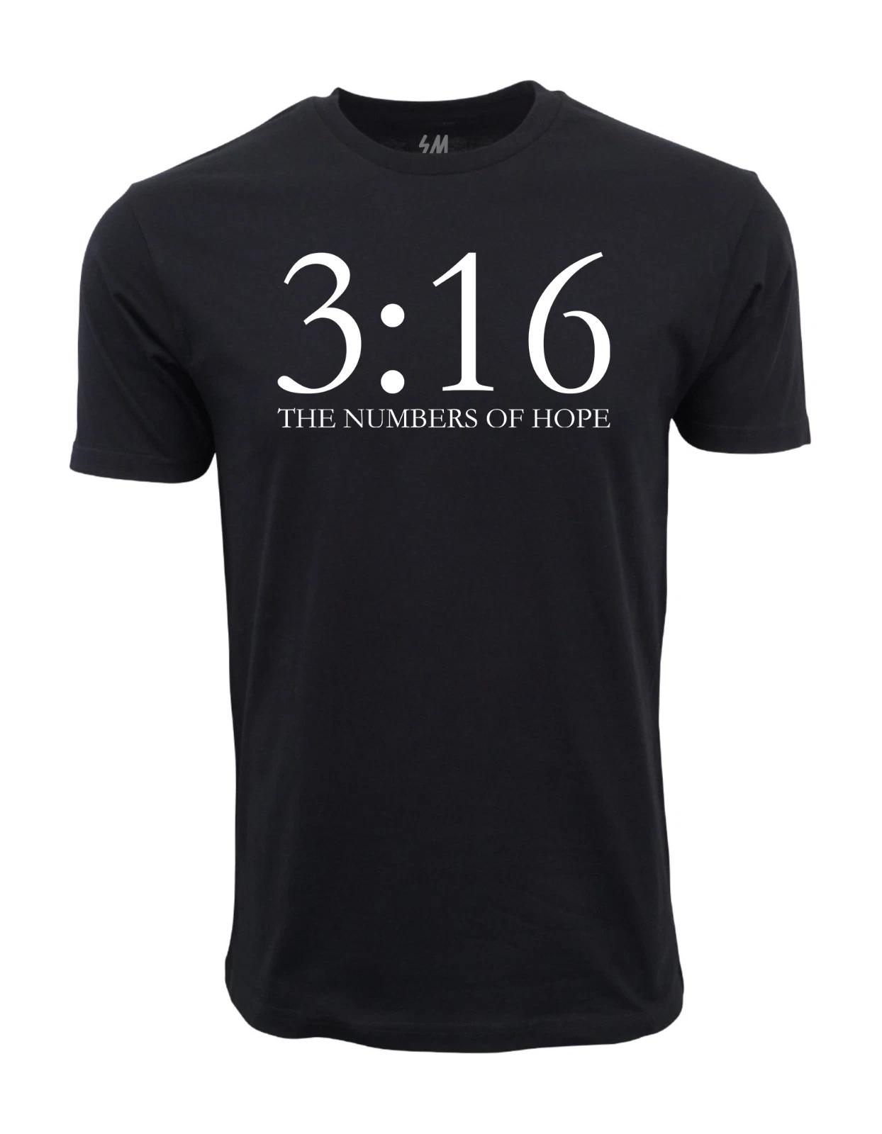 Unisex Adult Casual Graphic 3:16 The Numbers Of Hope Graphic T shir... XXL