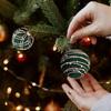 Glitter Christmas Balls 12pcs Decorative Shatterproof Ball For Christmas Tree Retro Christmas Tree Ball With Glitter For Holiday