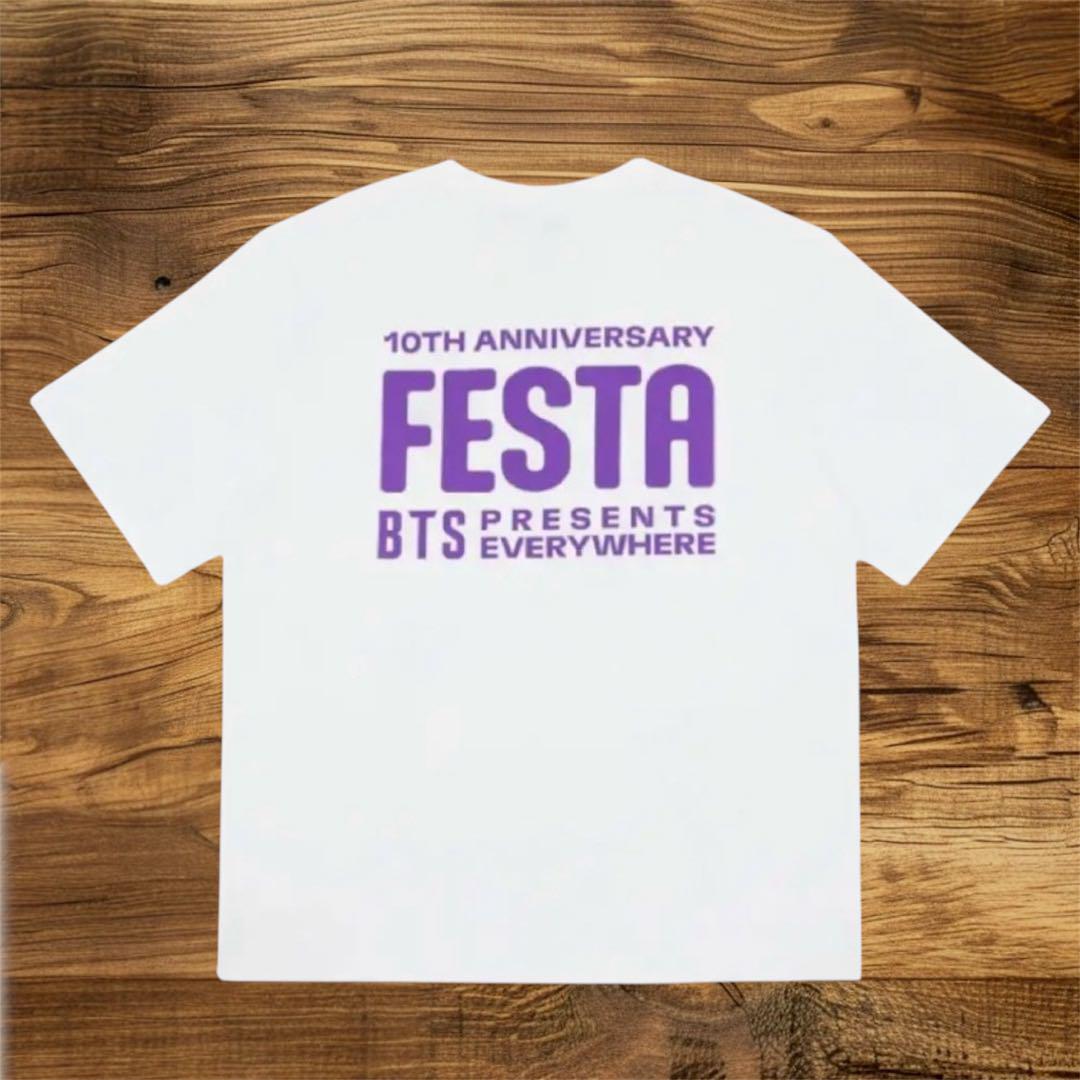

[Б/У] Футболка с логотипом BTS FESTA XL 10th Anniversary Анонимная доставка Редкая