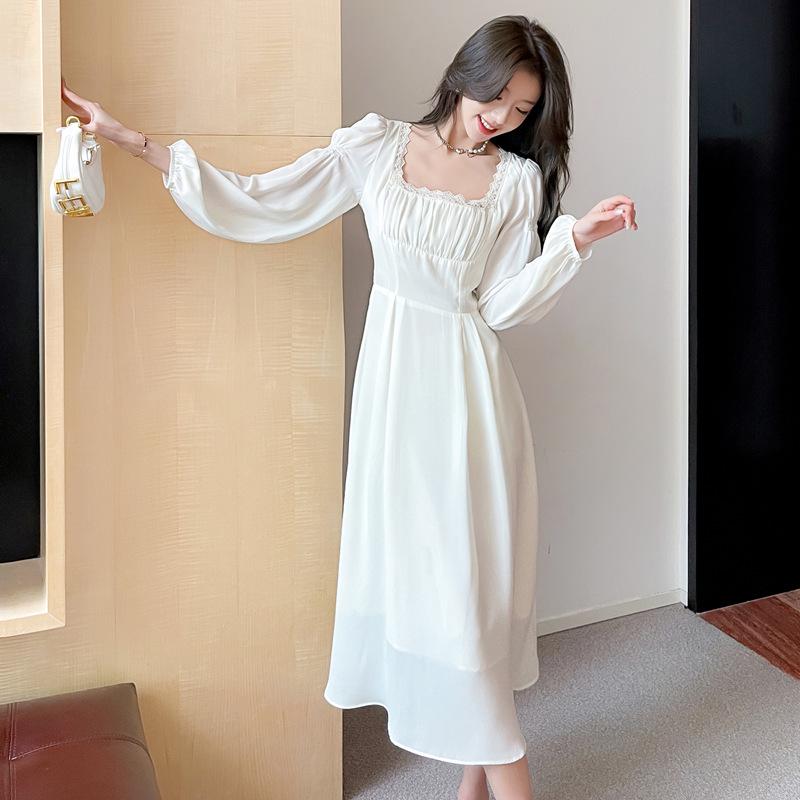 

Ранневесеннее платье принцессы с французским квадратным вырезом для женщин Medium