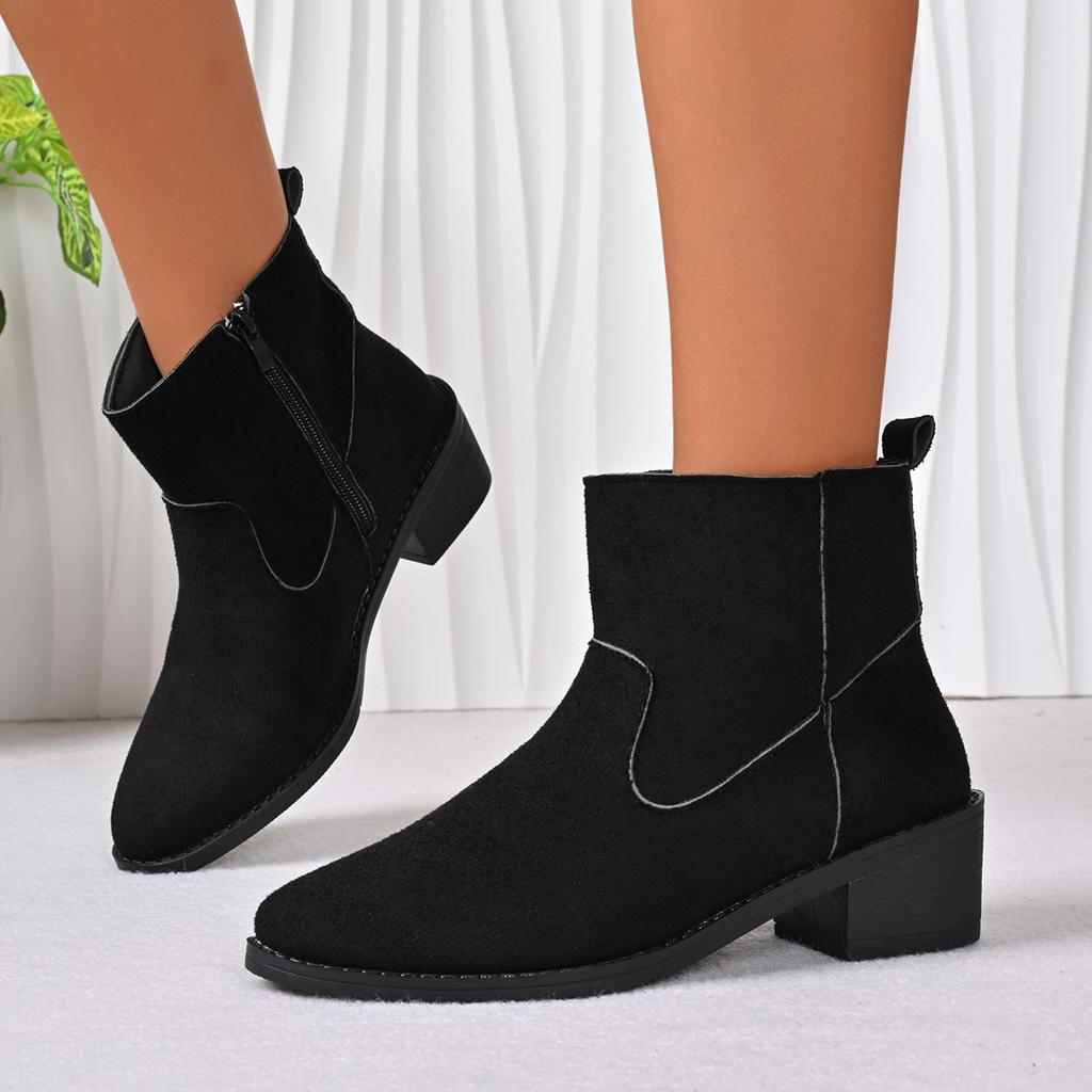 New Arrival Nubuck Suede Leather Shoes Women High Top Retro Boots Personality Fashion Woman Casual Chelsea Ankle Boots