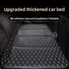 Universal Car Travel Bed Non-Inflatable Folding Car Travel Sleeping Mattress PU Leather Thickened Car Mattress for Car Traveling