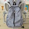 Schoolbag High Value Plaid Schoolbag Female Junior High School Student High School Student Light Casual Backpack Korean Primary School Student 
