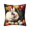 Easter Rabbit Pillow Cover Eggs Flowers Fashion Pillow Case For Chair Sofa Home Decoration Cushion Cover Soft Pillowcases