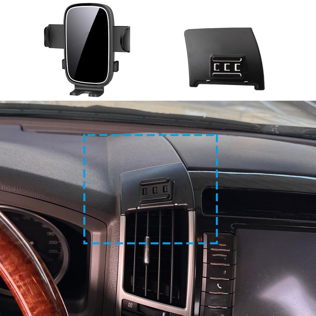 Support de téléphone personnalisé adapté pour Toyota Land Cruiser 2007 2008 2009 – 2015, Base d'écran de tableau de bord, sans perceuse pour