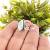 Natural Aqua Chalcedony Gemstone 925 Sterling Silver Jewelry Handcrafted Ring RR-57-21