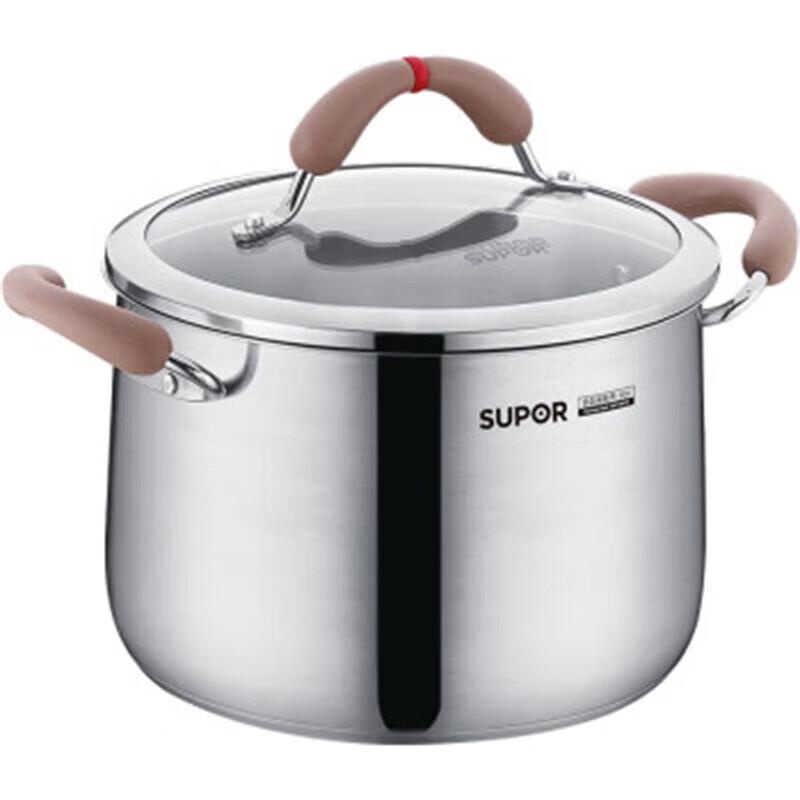 Supor Little Red Circle 304 Stainless Steel 22cm Soup Pot