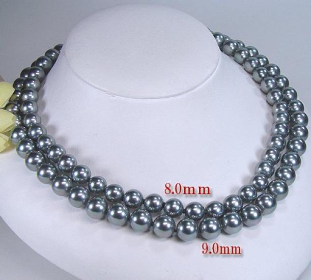 And My Jewelry Hanadama Shell Pearl Necklace Type In Wrapping [You Box] 9.0mm 43cm/9934/Gray <Made Japan> [Gift Included]
