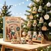 Artistic Acrylic Hanging Decor Reading Cat Advent Calendar 2026, Cute Kitten Ornaments 24 Days Christmas Countdown Retro Style Holiday Gift