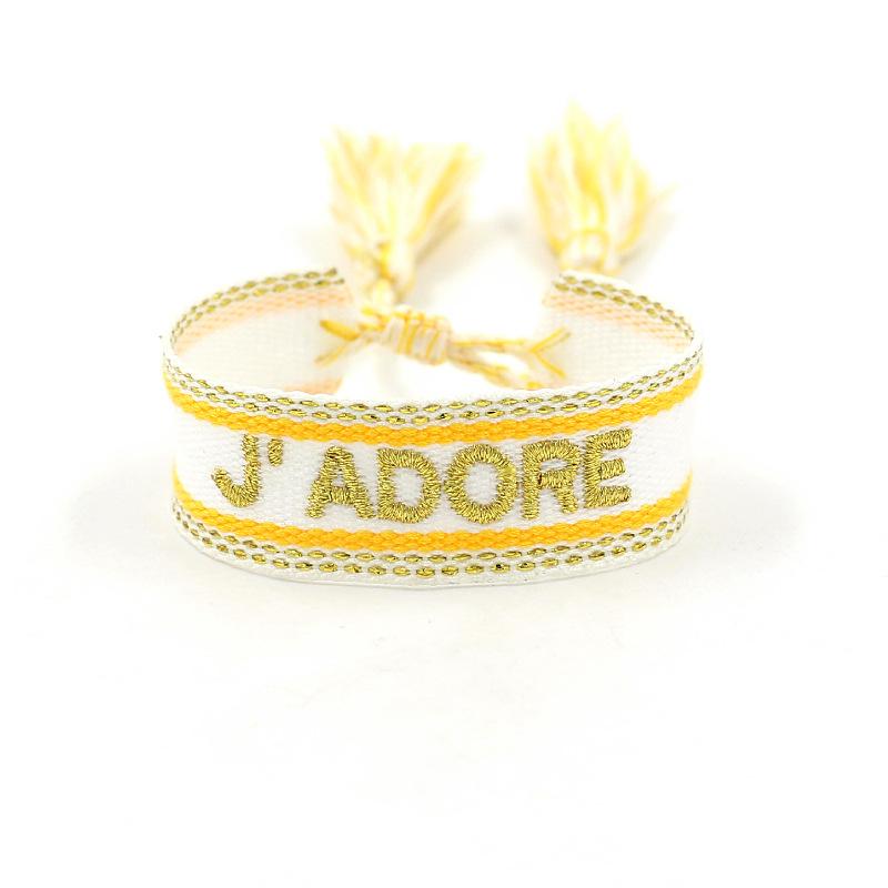 European Bohemian Style Fashion Personalized Embroidery Wrist Knitted Bracelet Retro Fashion Jewelry Gift
