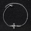 Silver Stainless Steel Cross Bracelet Light Luxury Design Sense English Letter Style Fashion Jewelry