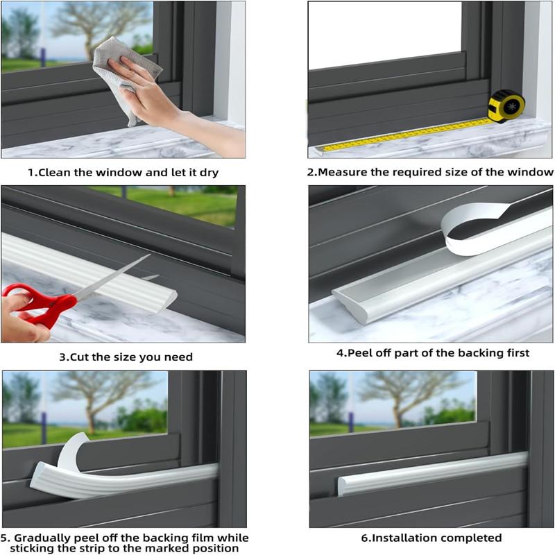 5M Self Adhesive Door Window Sealing Strip Home Door Window Sound Insulation Seal Film Door Swal Weather Strip