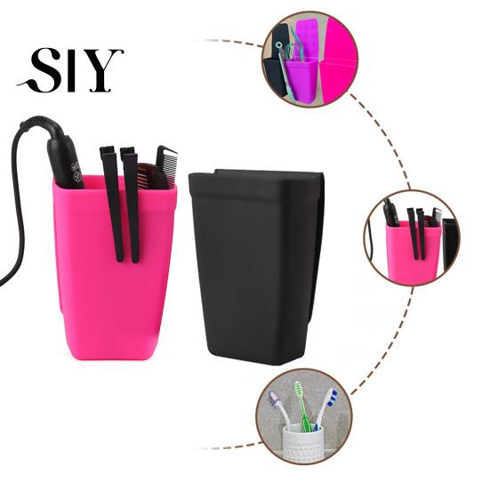 Hair Straightener Storage Bag Styling Tool Silicone Suction Cup Heat Resistant Flat/Curling Foldable Travel Iron Tools Holder Organizer Pouch