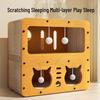 All-Season Durable Cat Scratching Board & Bed - Scratch-Resistant, Non-Shedding, Cat Claw Sharpener & House